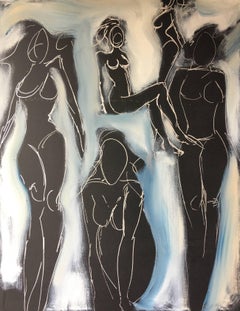 "Woman's Rights III" Acrylic Mid century Contemporary Style by Shane Townley