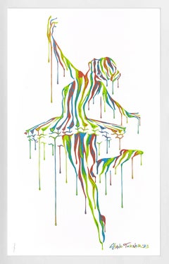 Music in Motion 8.0 (unique 1/1 hand painting on screen print )