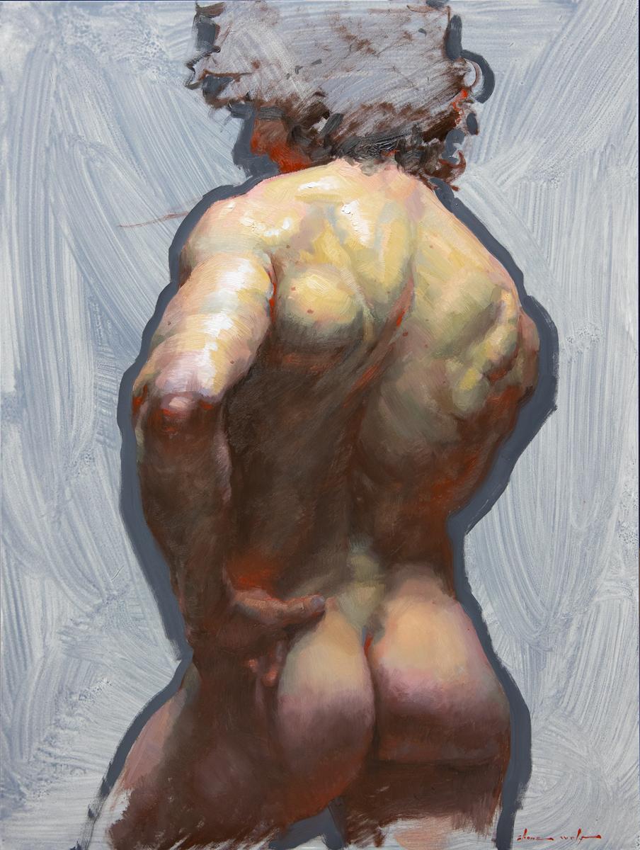 Shane Wolf Nude Painting – Zählende Krähen