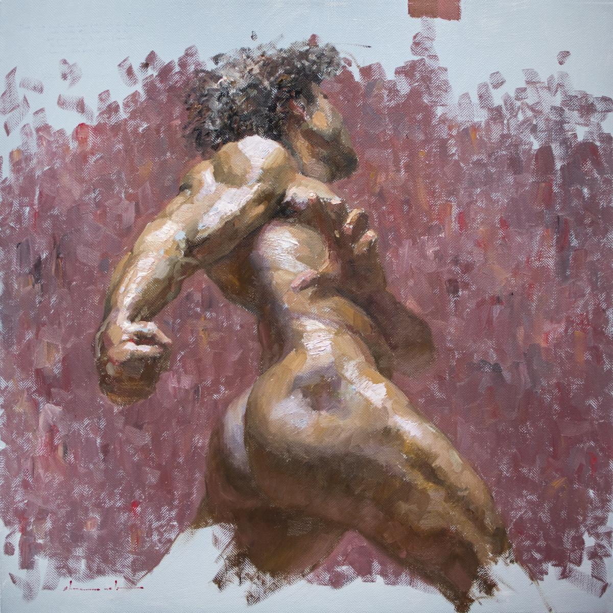 Shane Wolf Figurative Painting - Titan, étude alla prima