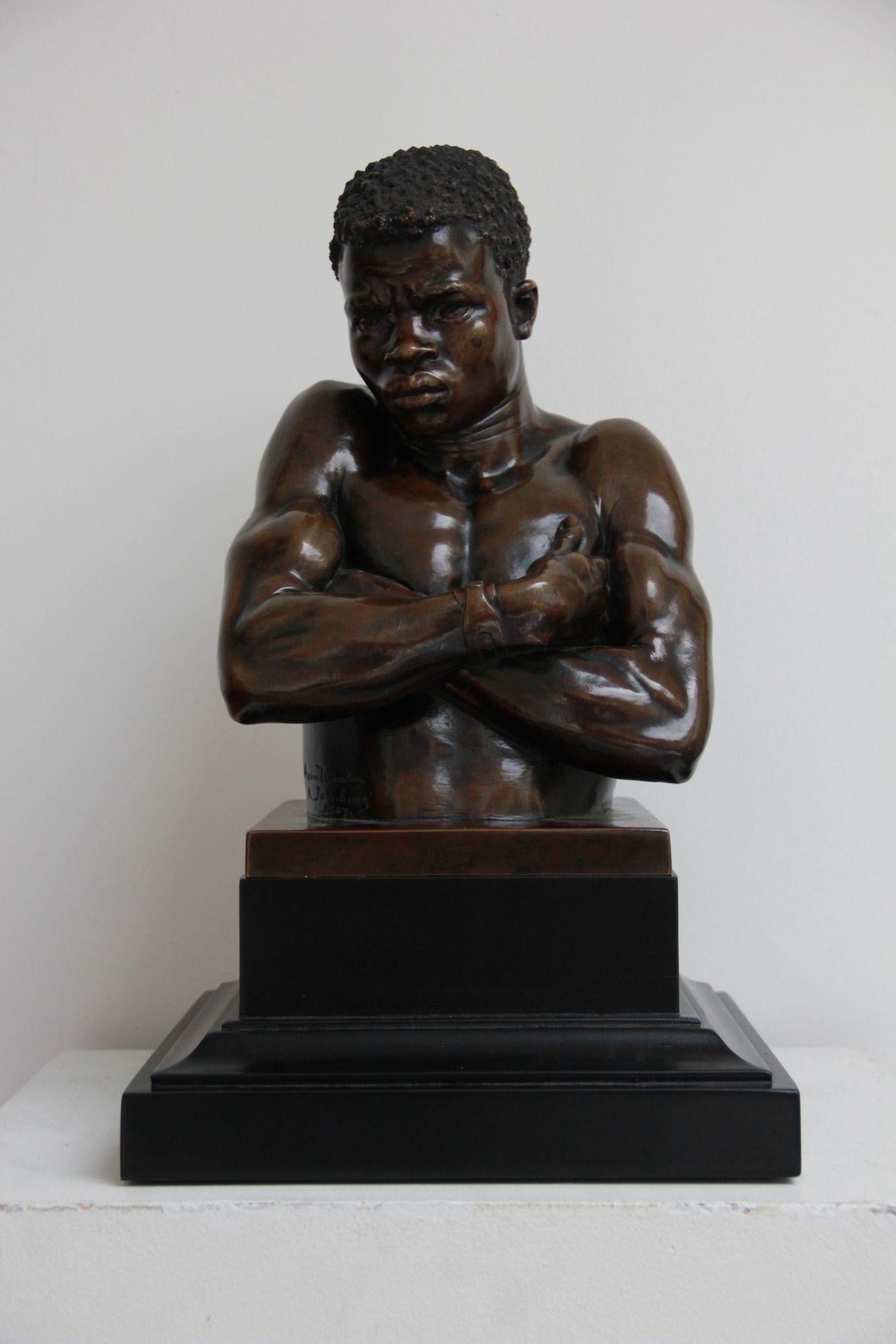 English Shangaan Bronze Bust by Anton van Wouw, 1907 For Sale