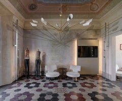 Shanghai chandelier stilnovo style 1960s