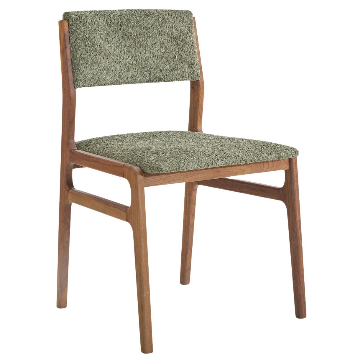 Shangai Olive-Green & Walnut Chair For Sale