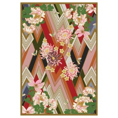 Shanghai Blossom Hand Knotted Wool and Silk Rug by Wendy Morrison