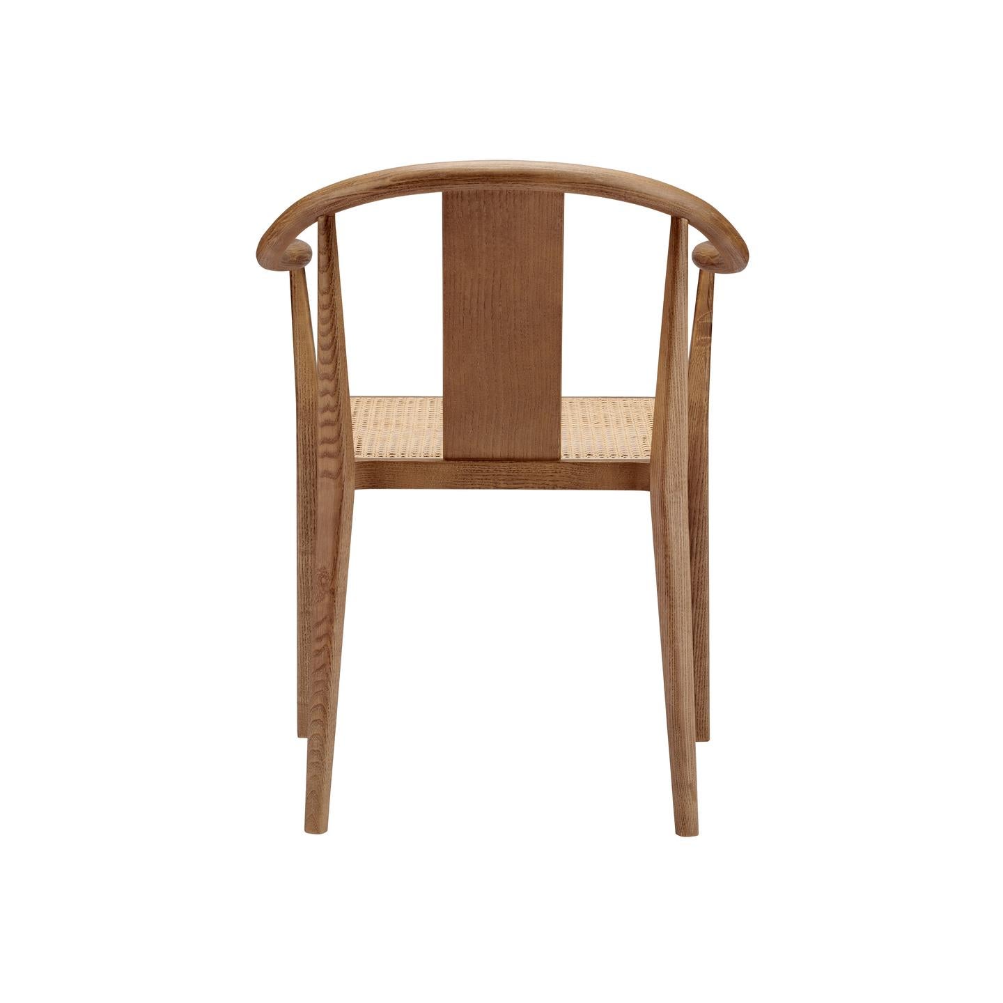 'Shanghai' Chair by Norr11, Light Smoked Oak, Natural Rattan For Sale 8