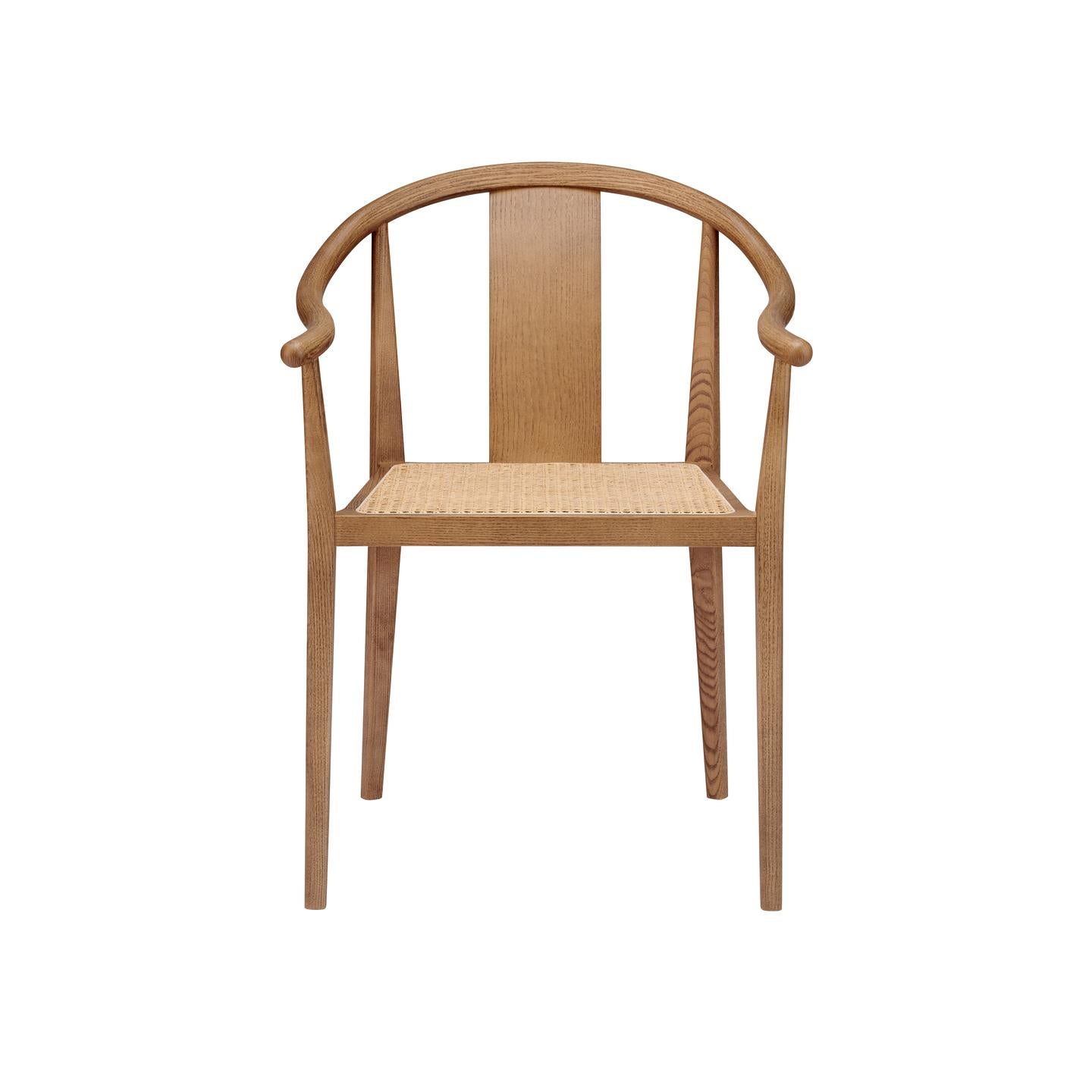 „Shanghai“-Stuhl von Norr11, helles geräuchertes Eichenholz, natürliches Rattan im Angebot 9