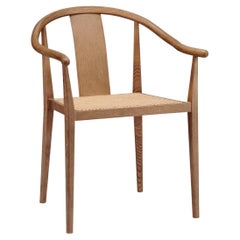 'Shanghai' Chair by Norr11, Light Smoked Oak, Natural Rattan