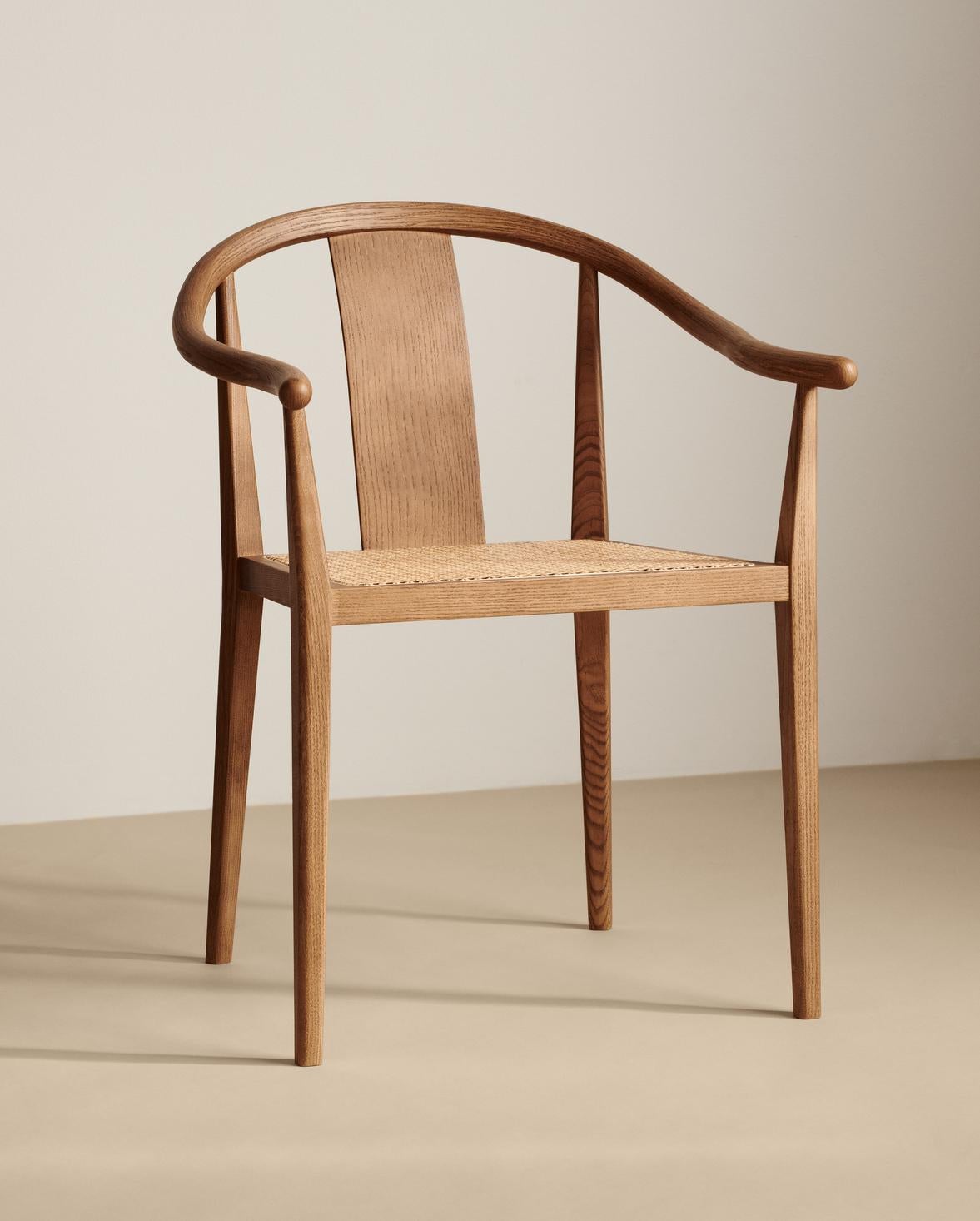 'Shanghai' Chair by Norr11, Light Smoked Oak, Papercord Natural For Sale 2