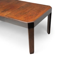 Shanghai Deco Chinese Reeded Leg Dining Table, c. 1930s