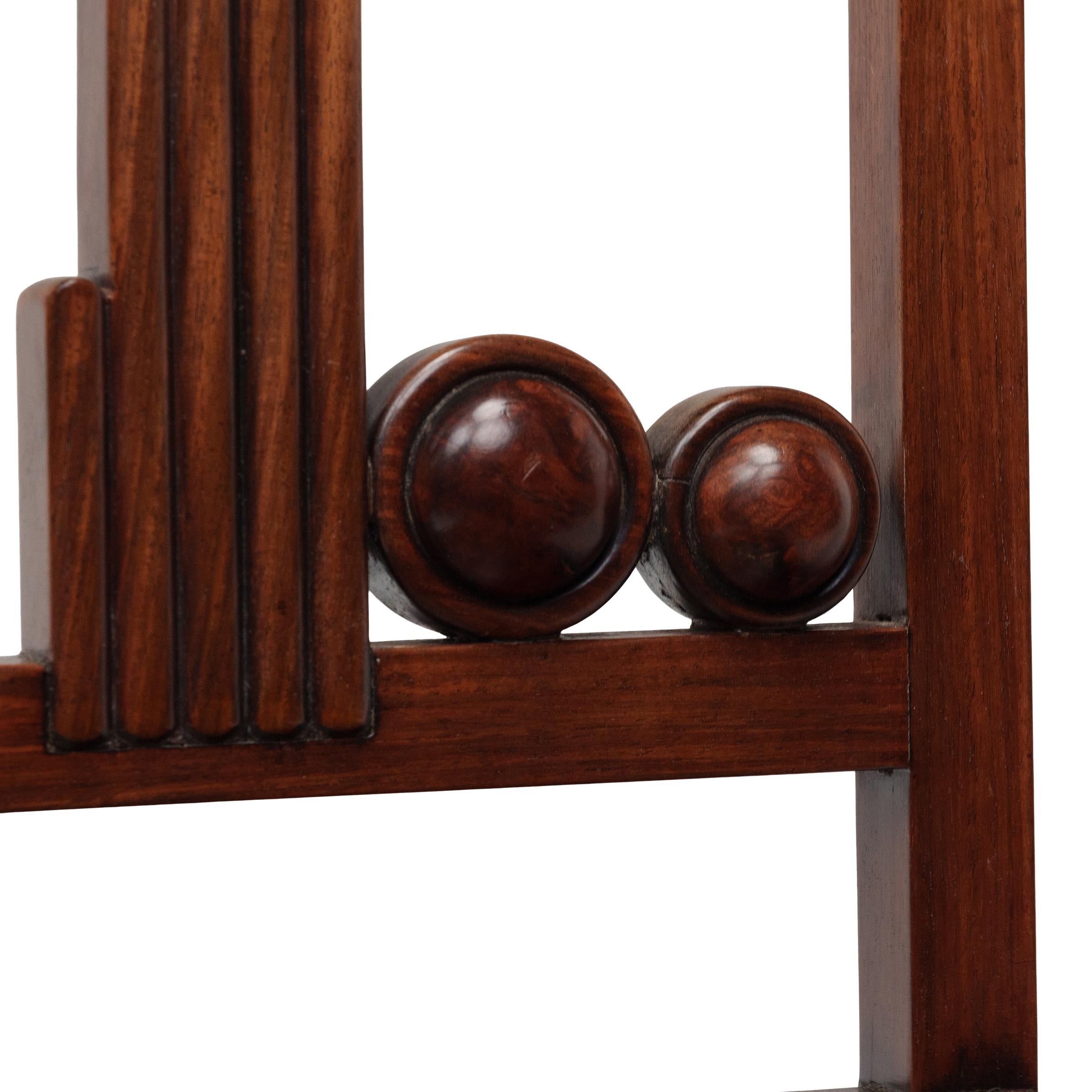 Shanghai Deco Marble Top Tea Table with Four Chairs, c. 1930s 5