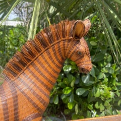 Shanghai Handicrafts Handwoven Wicker Zebra Storage Box