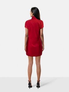 Shanghai Tang Red Mini Qipao Dress Size L