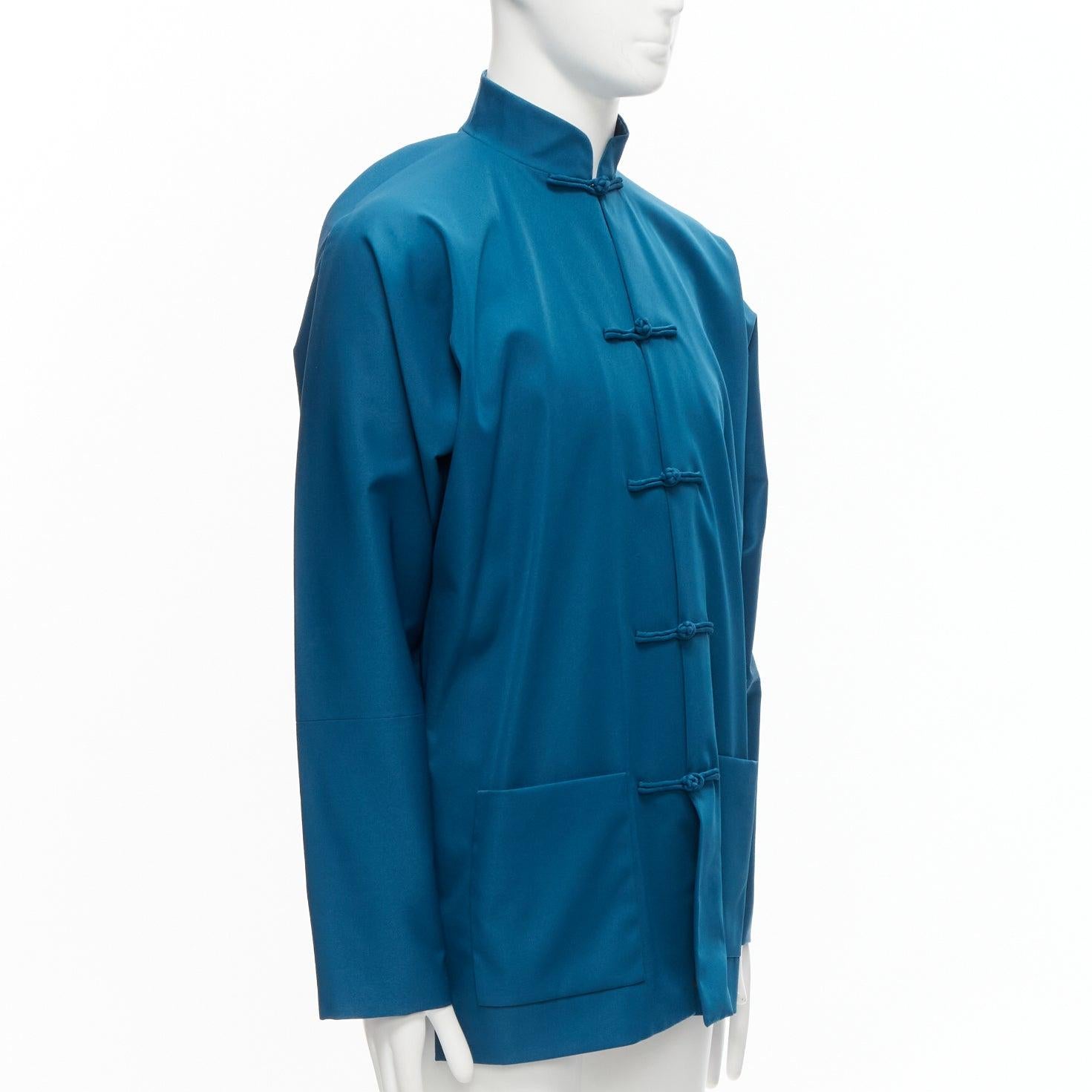 Men's SHANGHAI TANG silky Chinese qipao button mandarin collar dolman jacket IT46 S