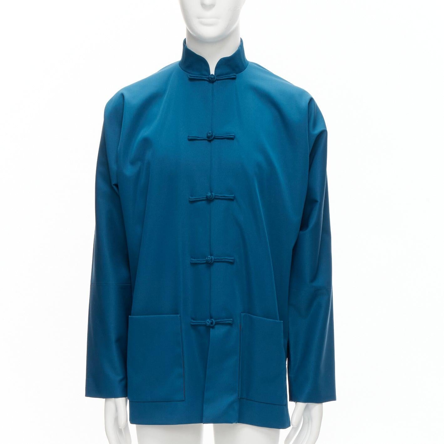SHANGHAI TANG silky Chinese qipao button mandarin collar dolman jacket IT46 S