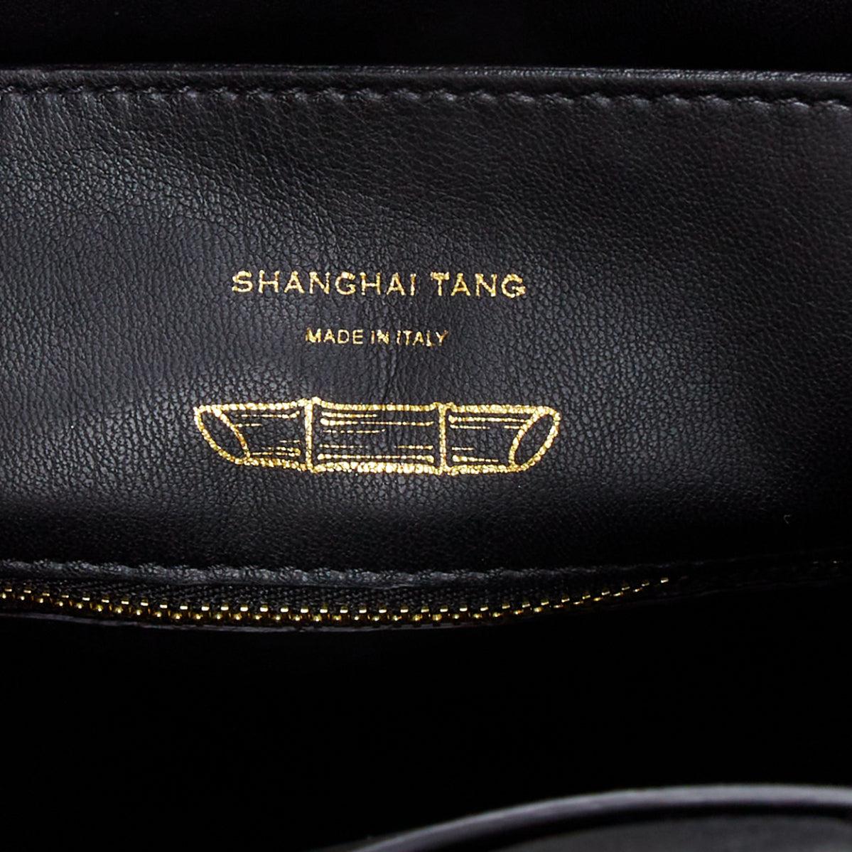 SHANGHAI TANG Yuni Ahn 2022 North South brown lattice weave tote bag 5