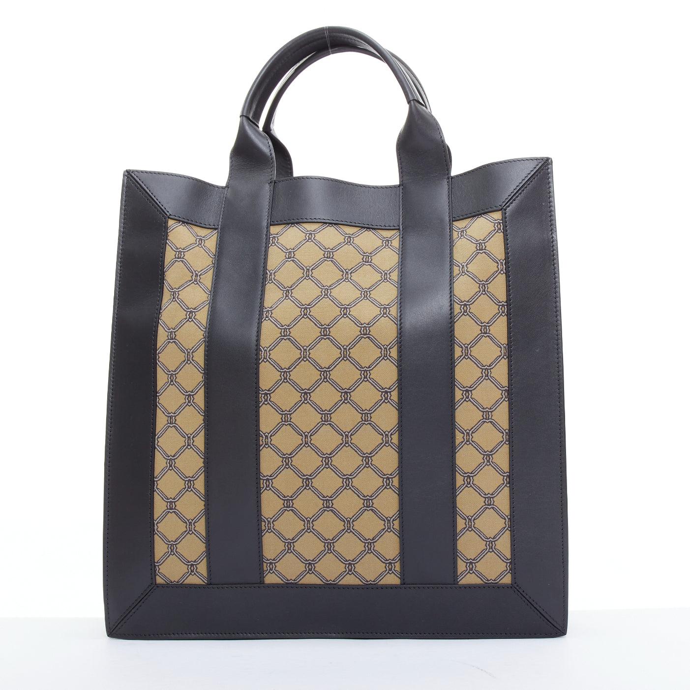 Women's SHANGHAI TANG Yuni Ahn 2022 North South brown lattice weave tote bag