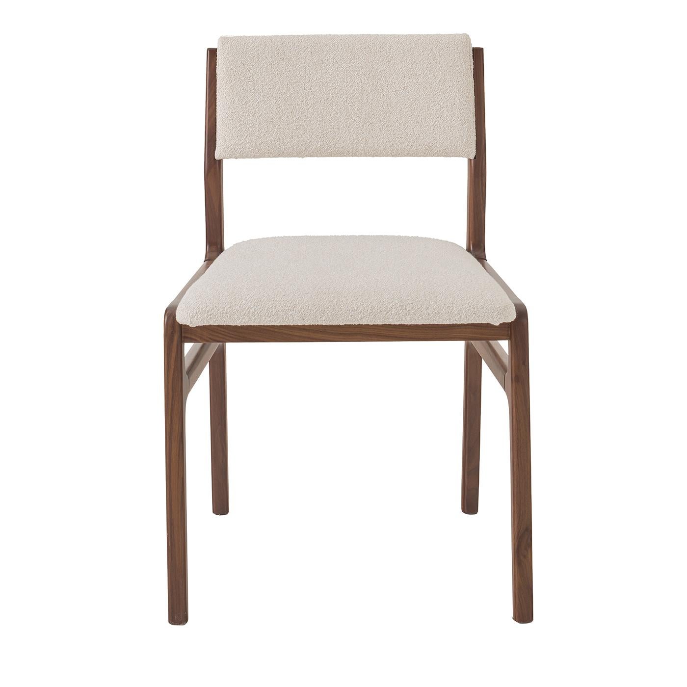 Shanghai White & Walnut Chair