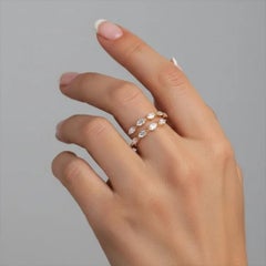 Schaft Marquise 14K (oder 18k auf Anfrage) Gelbgold Wrap Diamond Ring