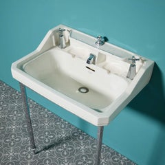 Shanks & Co. Art Deco Chrome & Porcelain Sink Basin