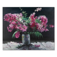 Peinture à l'huile impressionniste originale de Shanlin Cai « Lobe Amaranth »