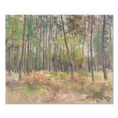 Shanlin Cai Impressissim Original Oil Painting "Sketching Landscape"