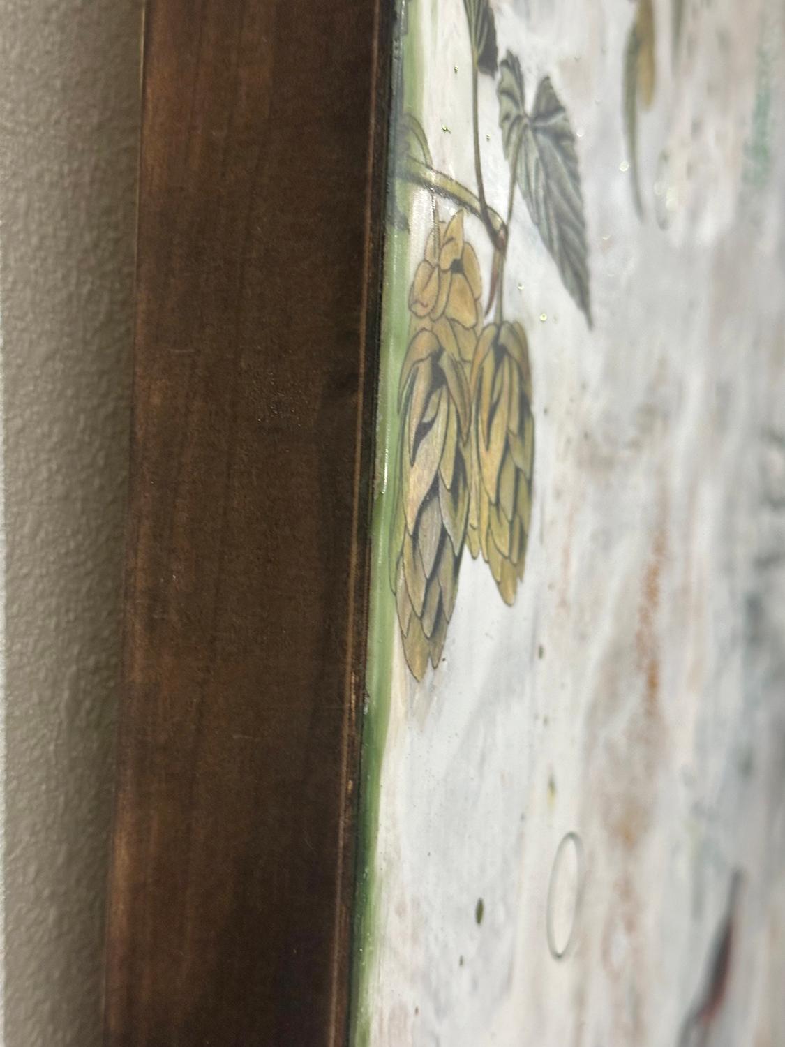 Hops, Original Painting - Contemporary Mixed Media Art by Shannon Amidon