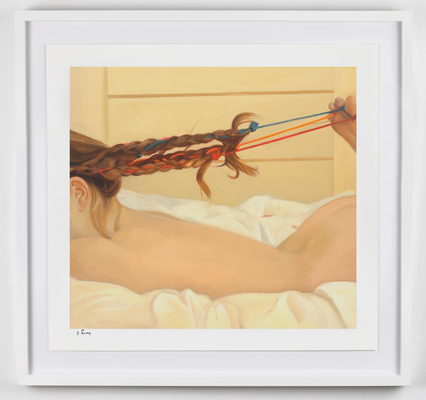 Frau mit Strings – Print von Shannon Cartier Lucy