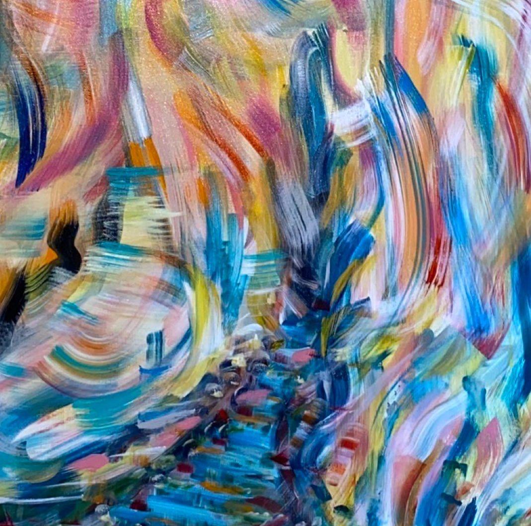 Lasciati entrare, Pittura, Acrilico su tela - Painting di Shannon Ewing