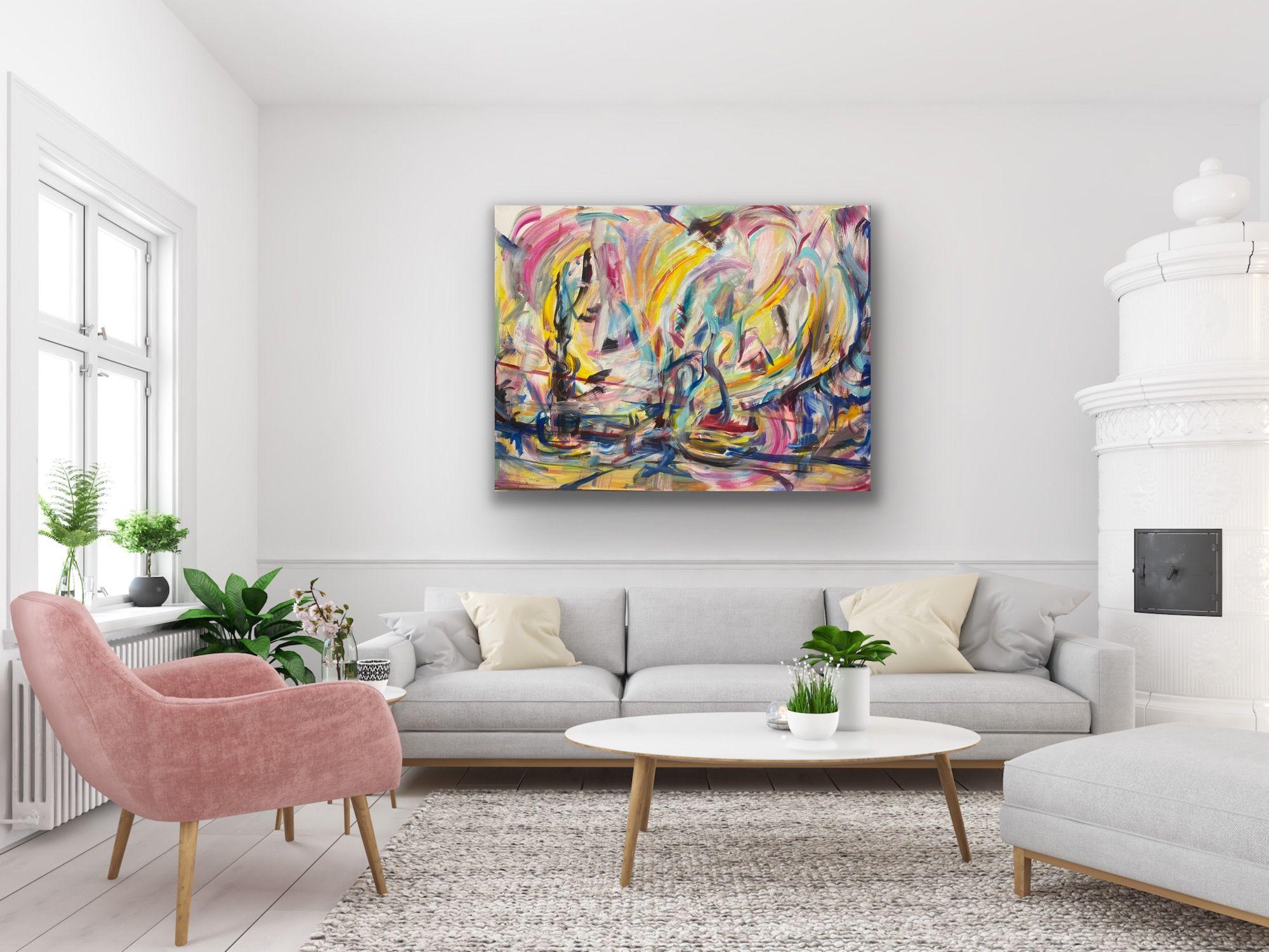 La línea se pierde, Pintura, Acrílico sobre lienzo - Painting Expresionismo abstracto de Shannon Ewing