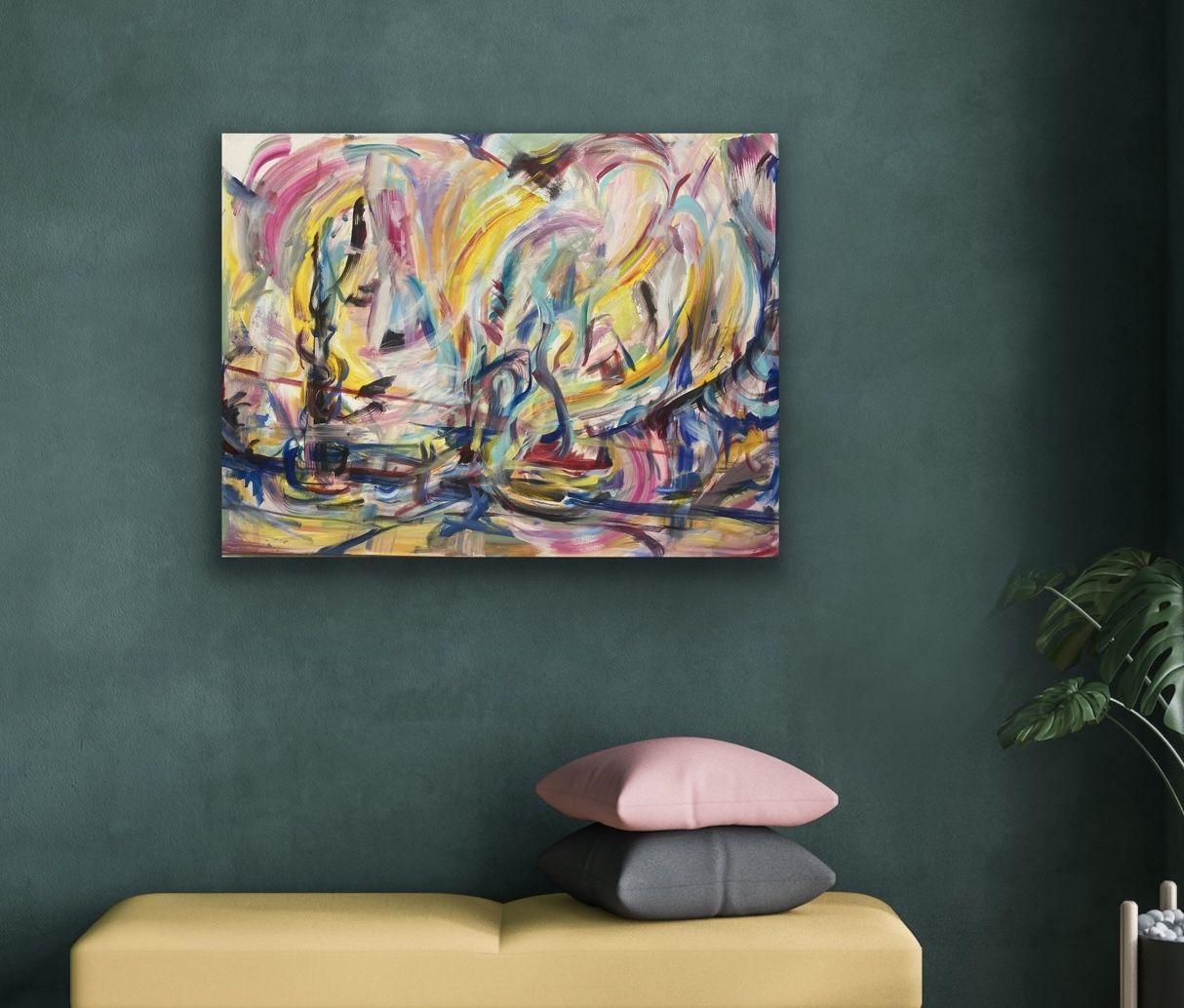 La línea se pierde, Pintura, Acrílico sobre lienzo en venta 1