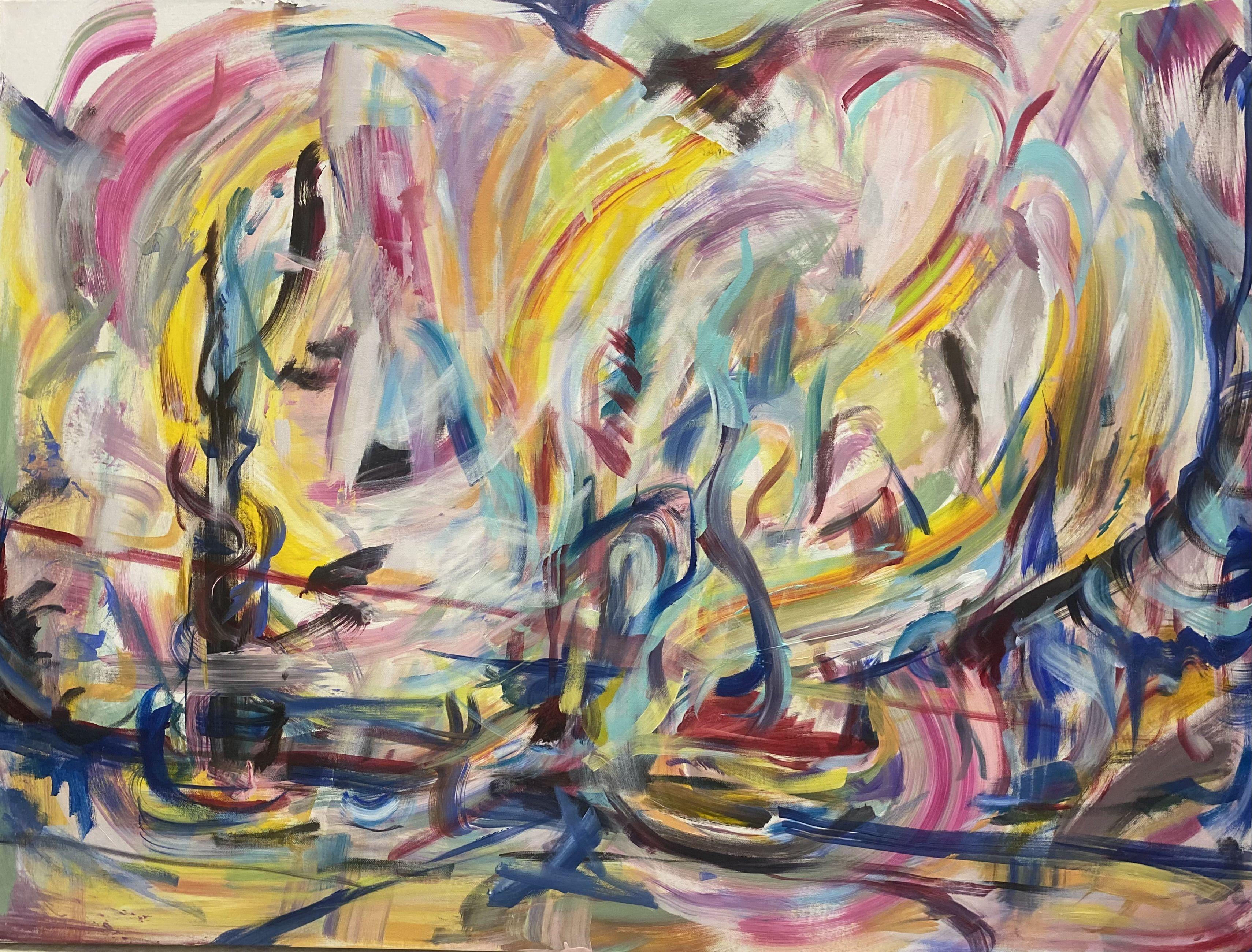 La línea se pierde, Pintura, Acrílico sobre lienzo en venta 2
