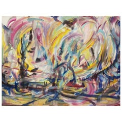 La línea se pierde, Pintura, Acrílico sobre lienzo