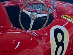 1954 Ferrari 750 Monza - contemporary realism vehicle car portrait artwork