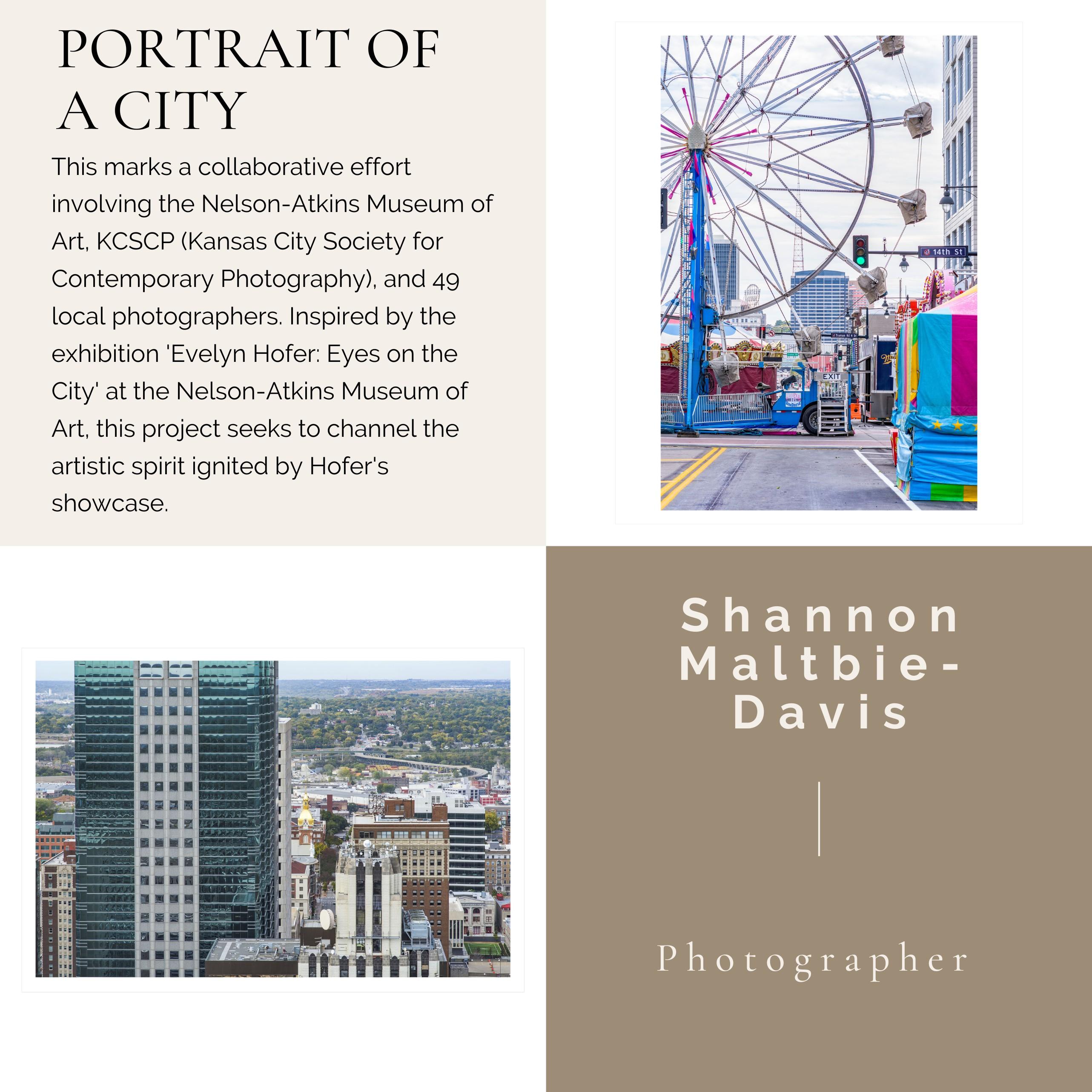 Shannon Maltbie-Davis
Bird’s Eye View of KC
Year: 2024
Archival Pigment Print on
Hahnemuehle Baryta Rag
Framed Size: 13 x 13 x 0.25 inches
COA provided

*Ready to hang; matted and framed in a minimal black frame made from composite wood with