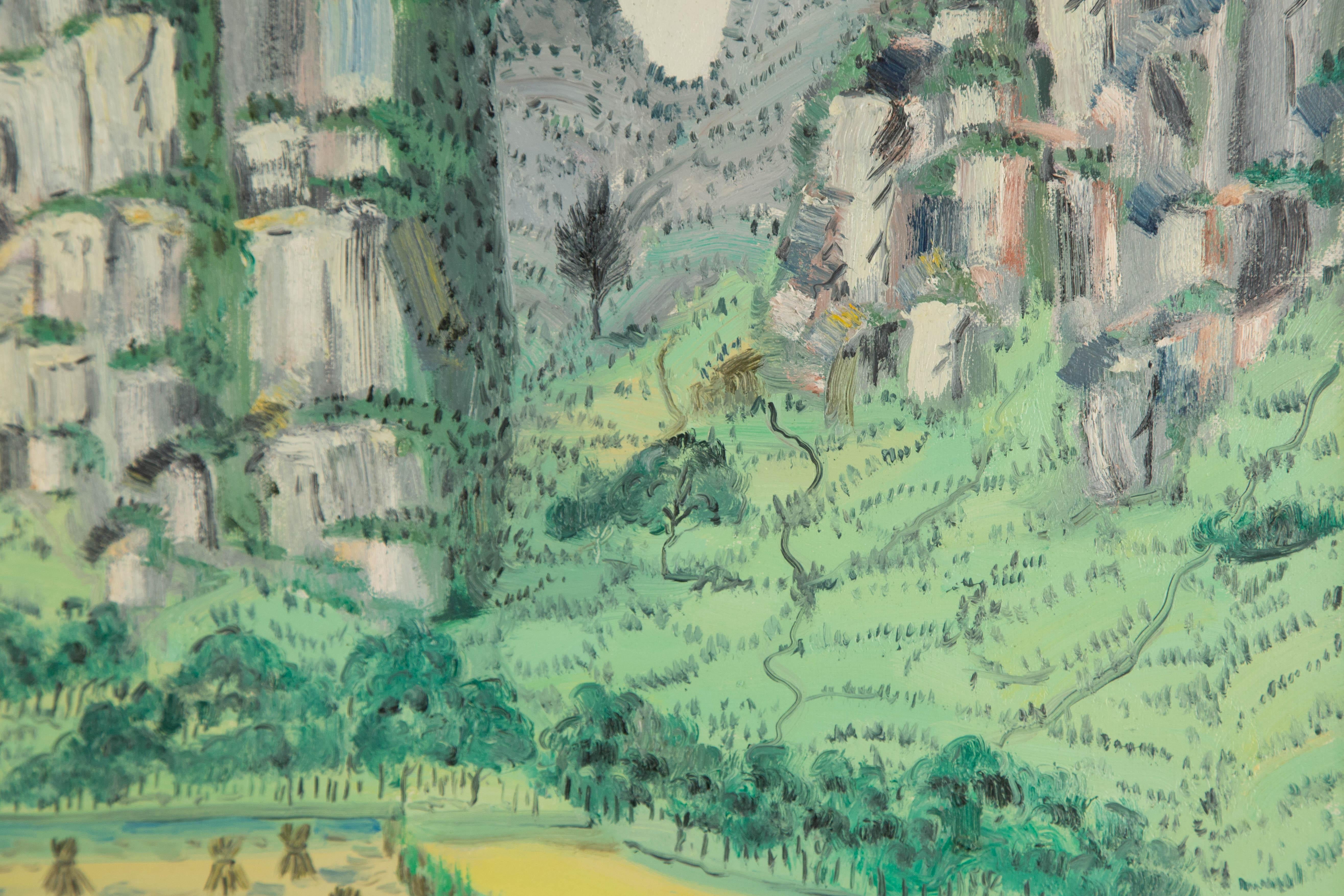 Shanquan Liang Landscape Original Oil On Canvas 