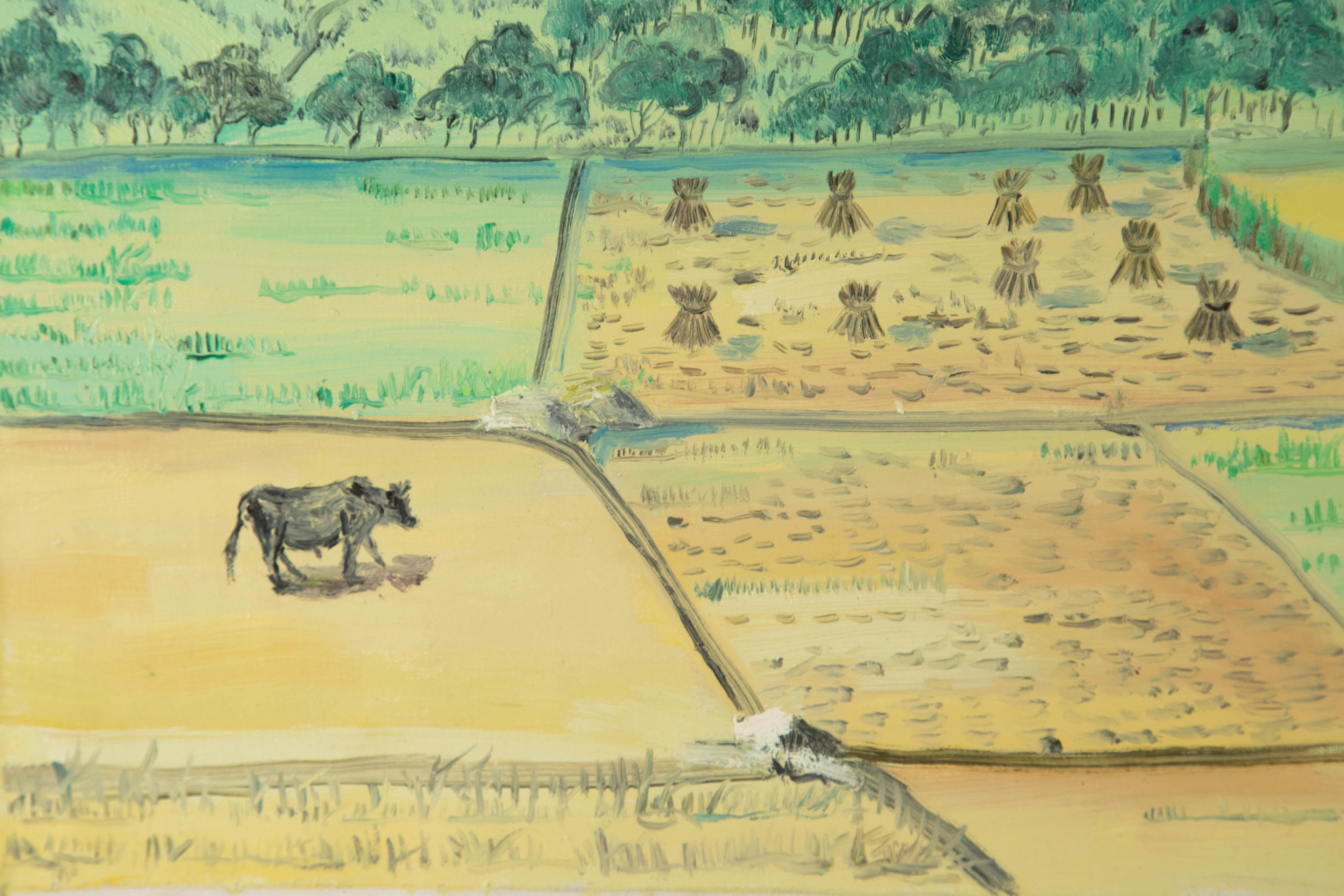 Shanquan Liang Landscape Original Oil On Canvas 