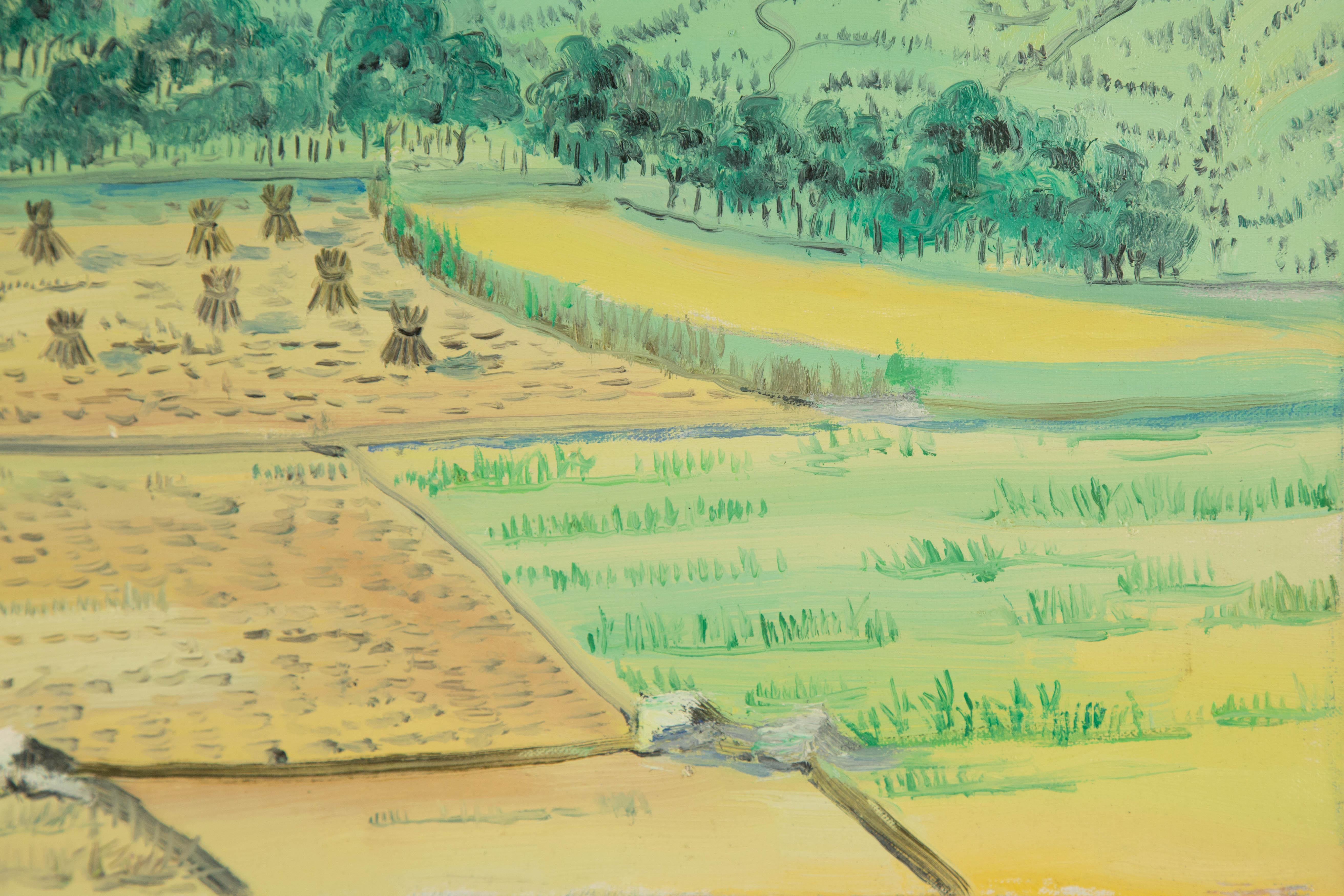 Shanquan Liang Landscape Original Oil On Canvas 