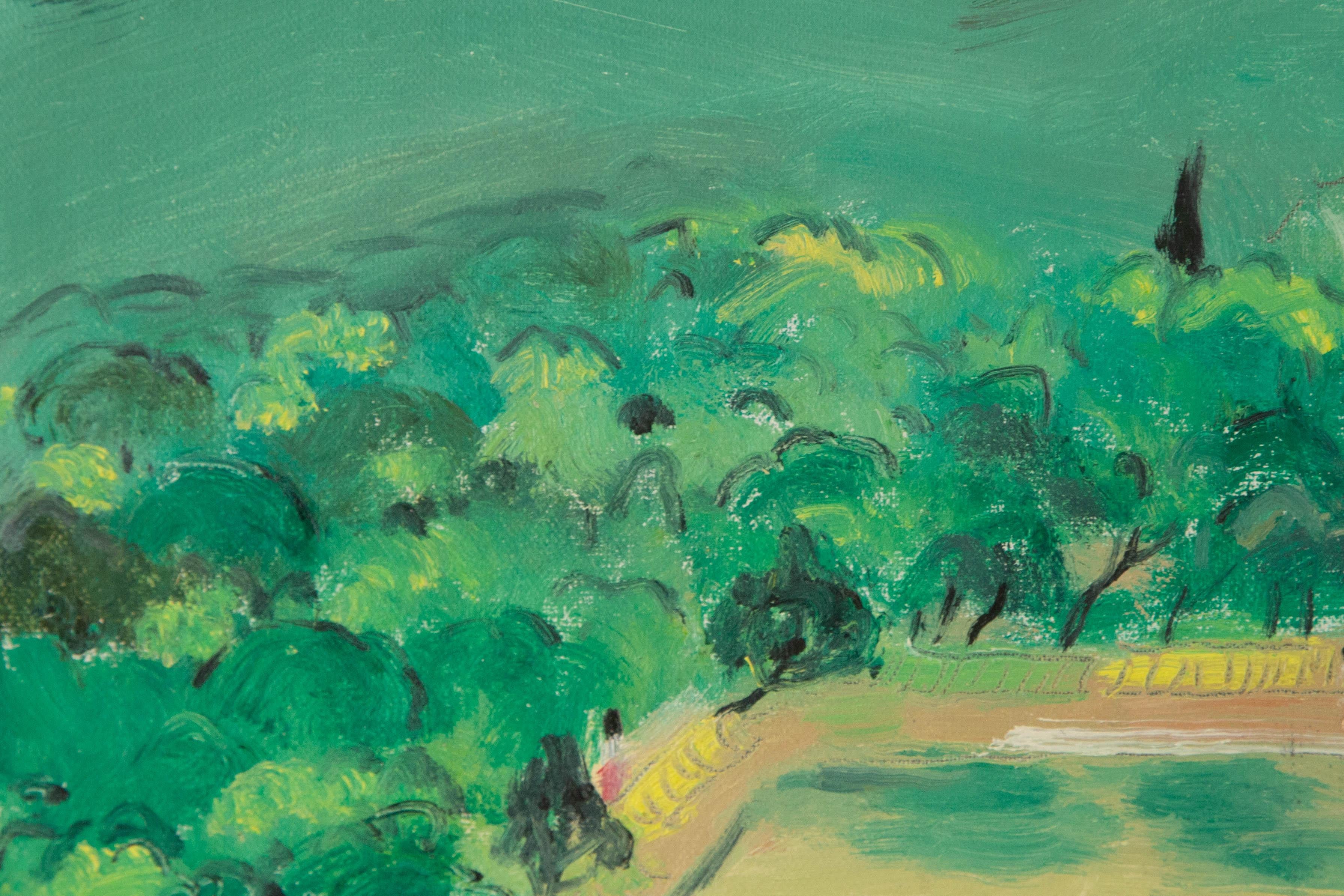 Shanquan Liang Landschaft Original Öl auf Leinwand 