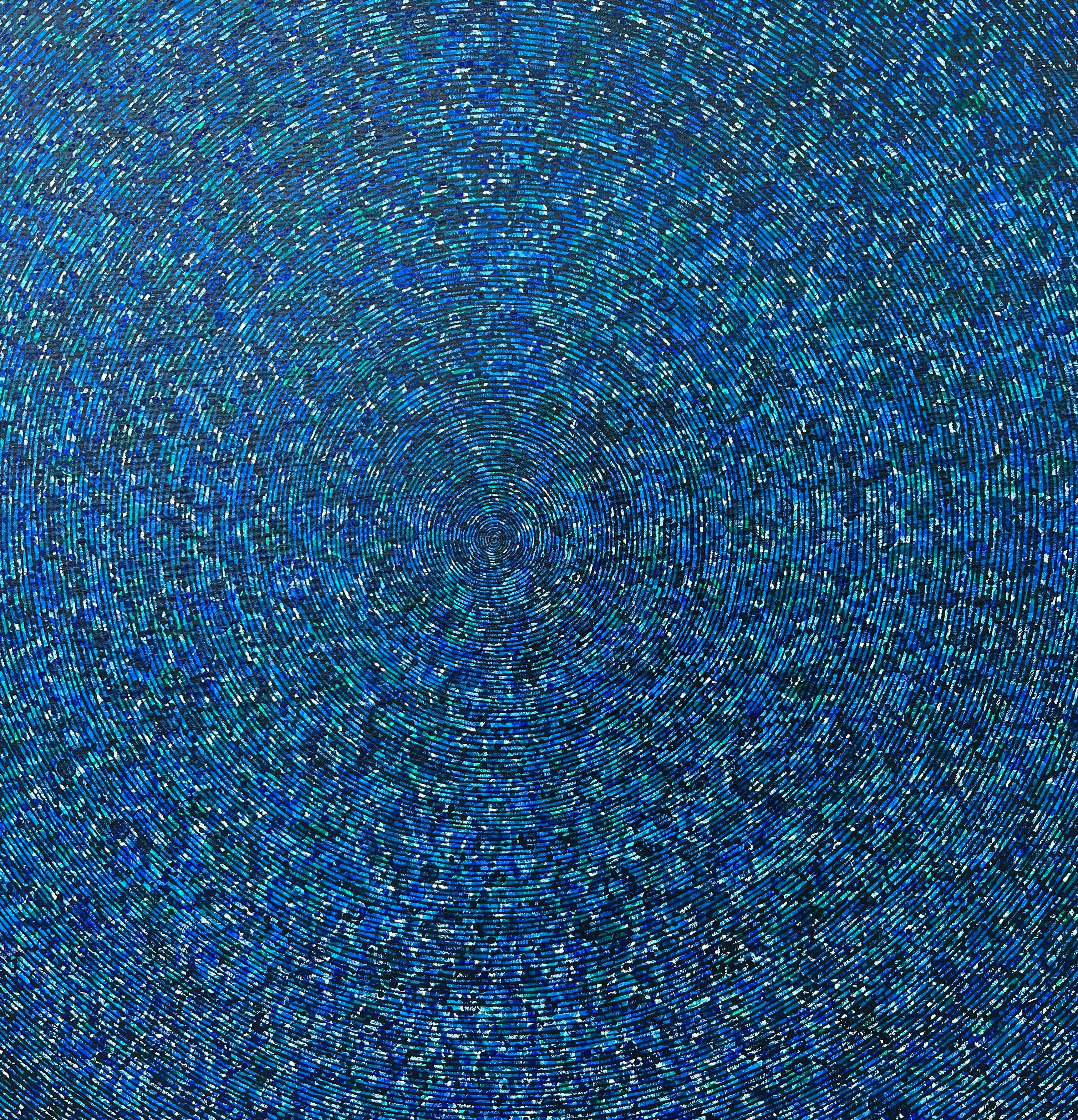 Shanthi Chandrasekar Abstract Painting - Cosmic Vibrations - Blue Shift