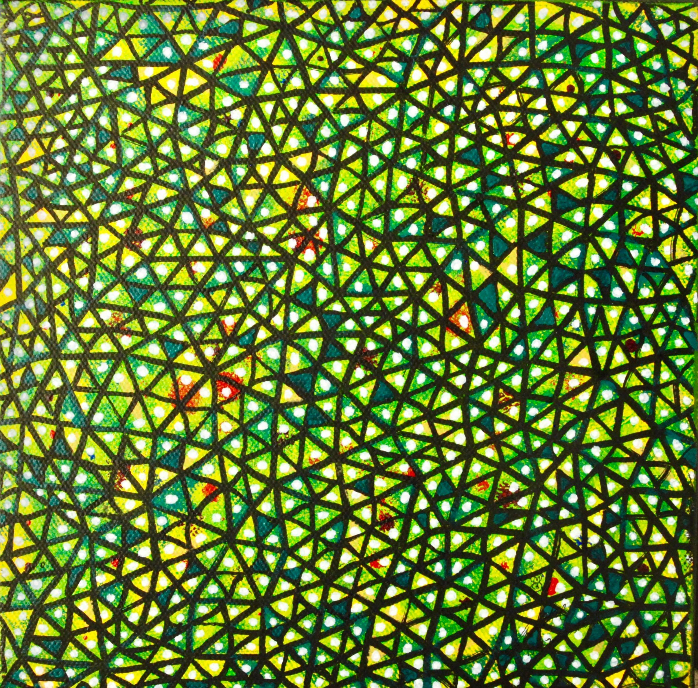 Shanthi Chandrasekar Abstract Painting - Multiverse - Triangle