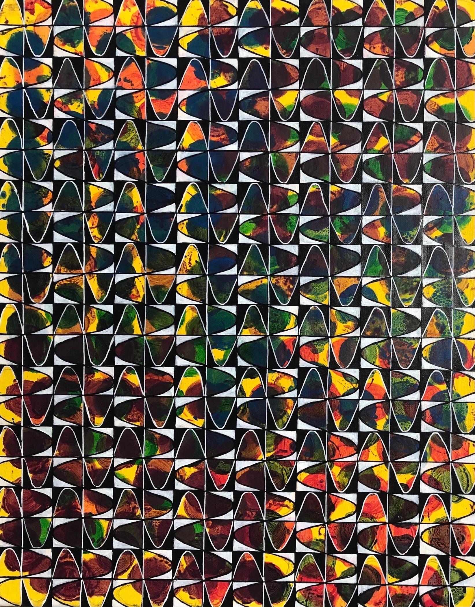 Shanthi Chandrasekar Abstract Painting - Waves - Overlap
