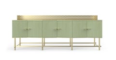 Shanti II Luxury Cabinet in Fabric Effect Wood, Jewel Handels, Made in Italy