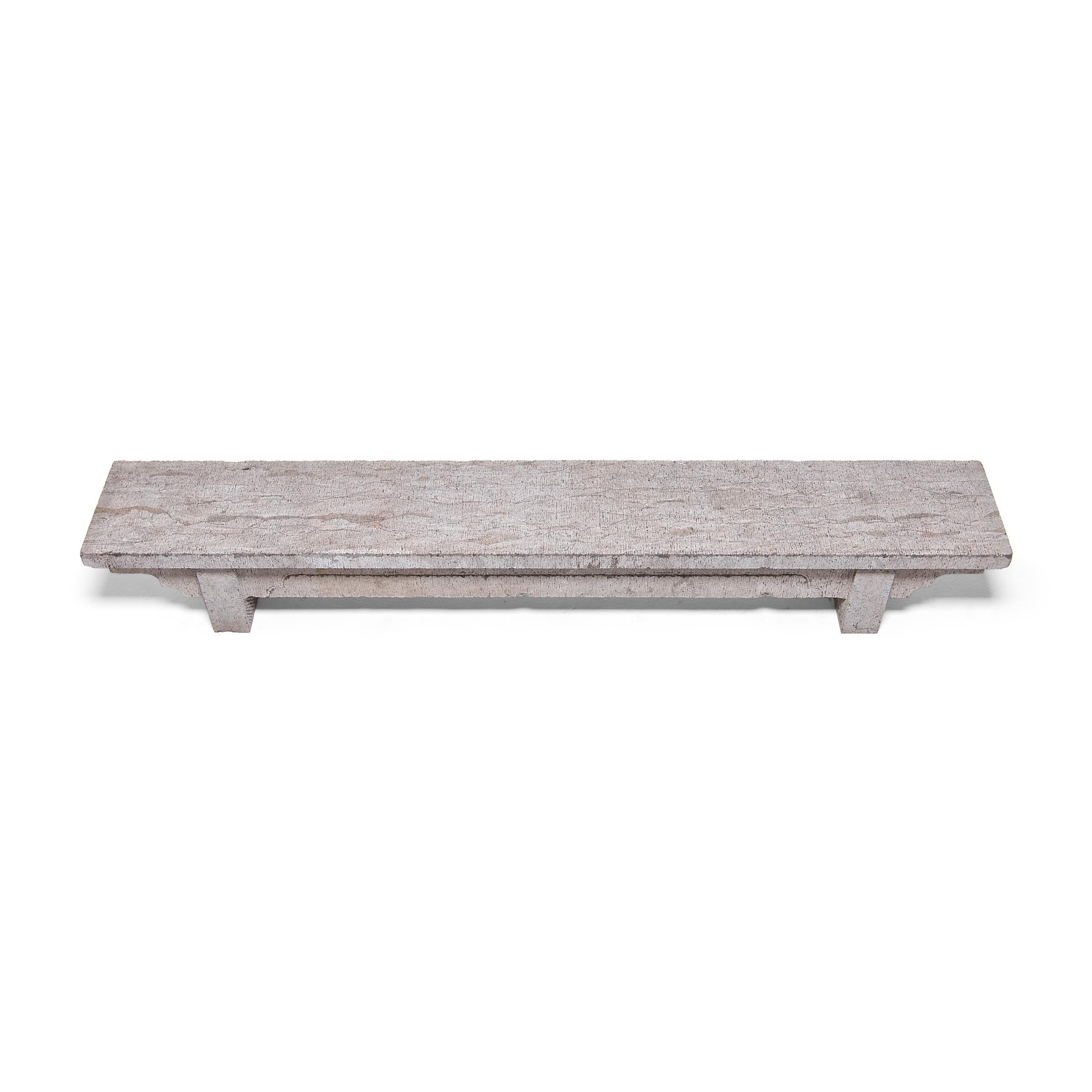 Chinois Banc Doon Shanxi en pierre calcaire sur mesure en vente