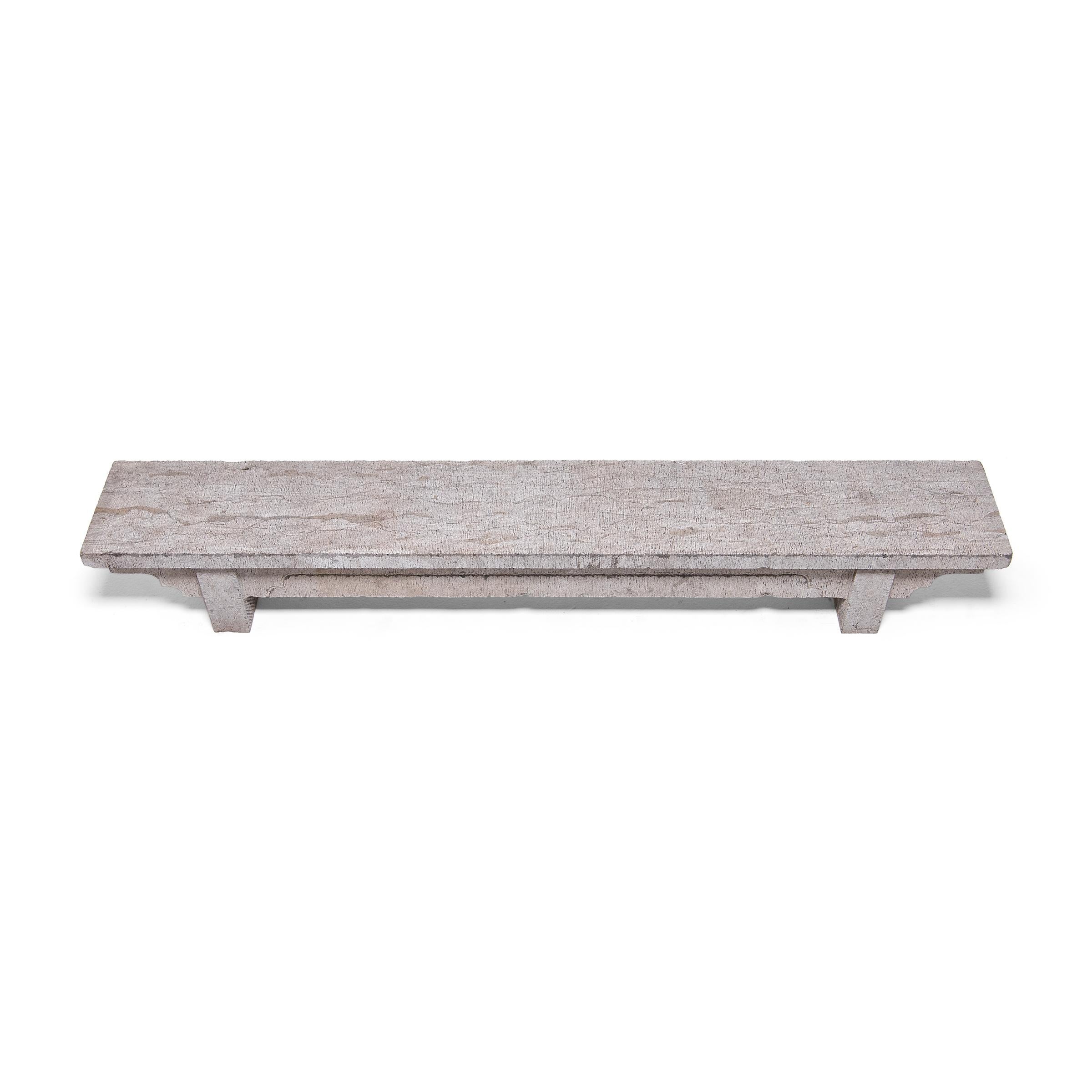 Chinese Custom Shanxi Limestone Doon Bench For Sale