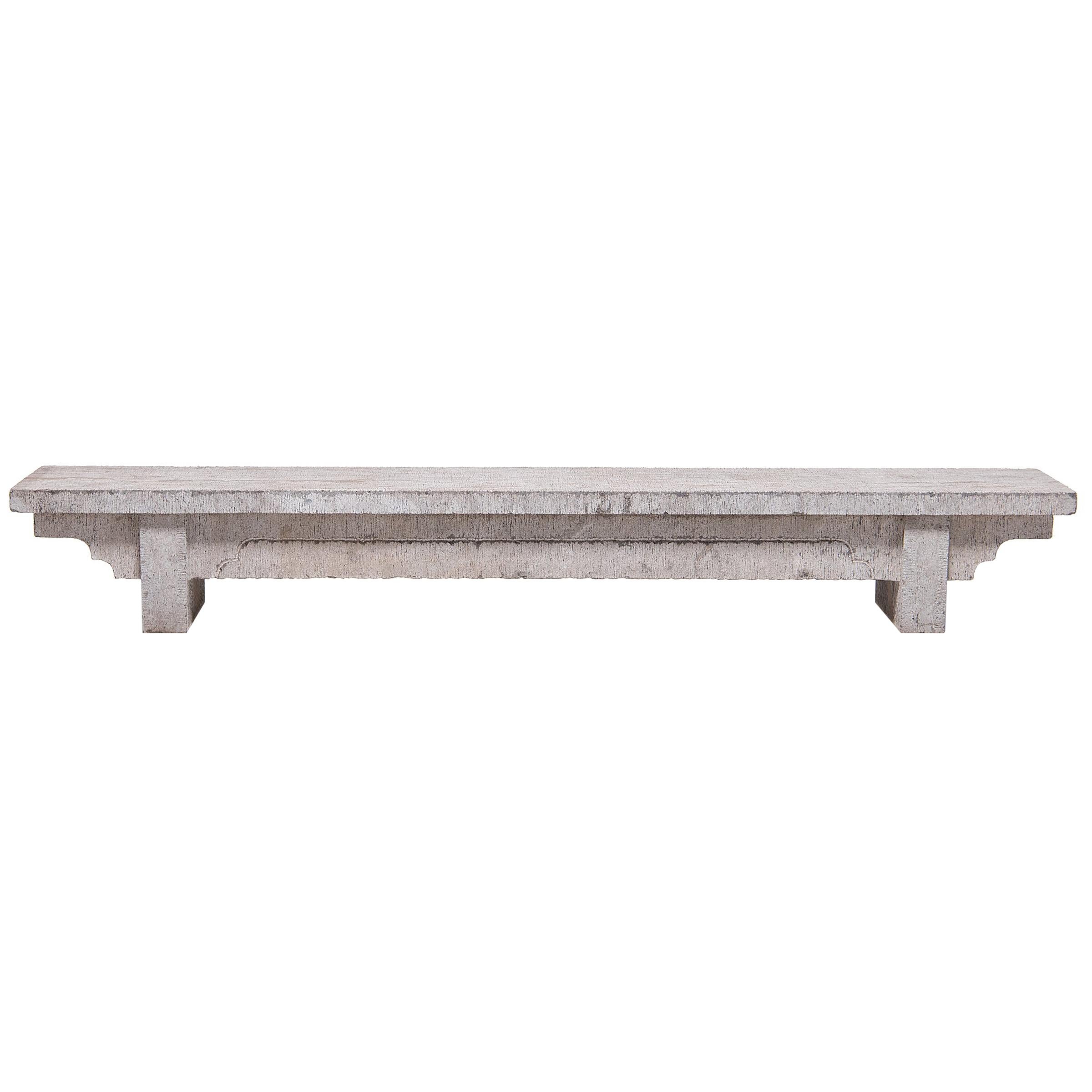 Banc Doon Shanxi en pierre calcaire sur mesure en vente