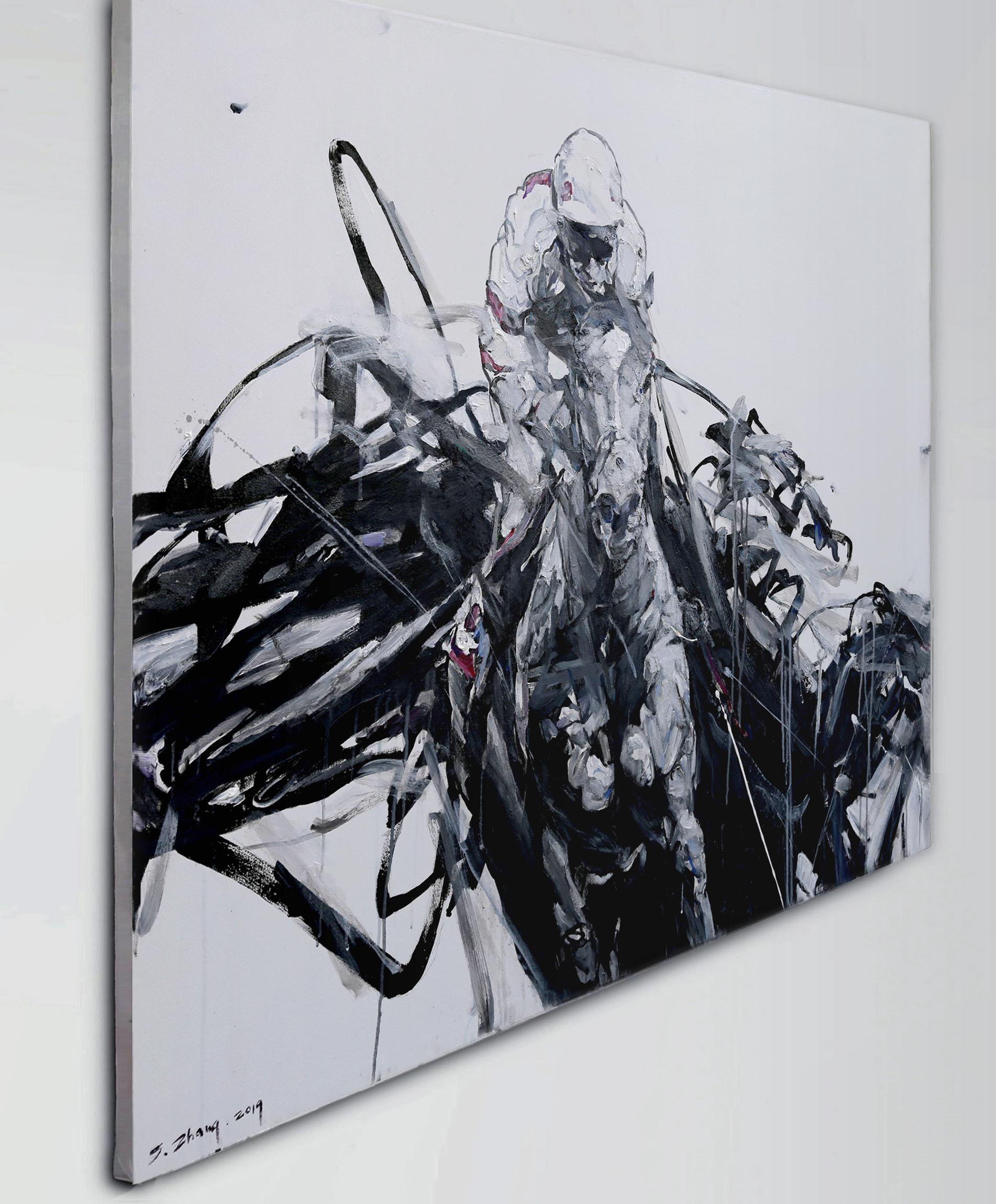 Stella solitaria, Pittura a olio - Art Contemporaneo di Shao Yuan Zhang