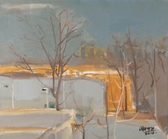 Shaofei Xie Pintura al óleo original impresionista "Momento tranquilo"