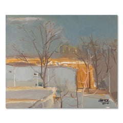 Shaofei Xie Pintura al óleo original impresionista "Momento tranquilo"