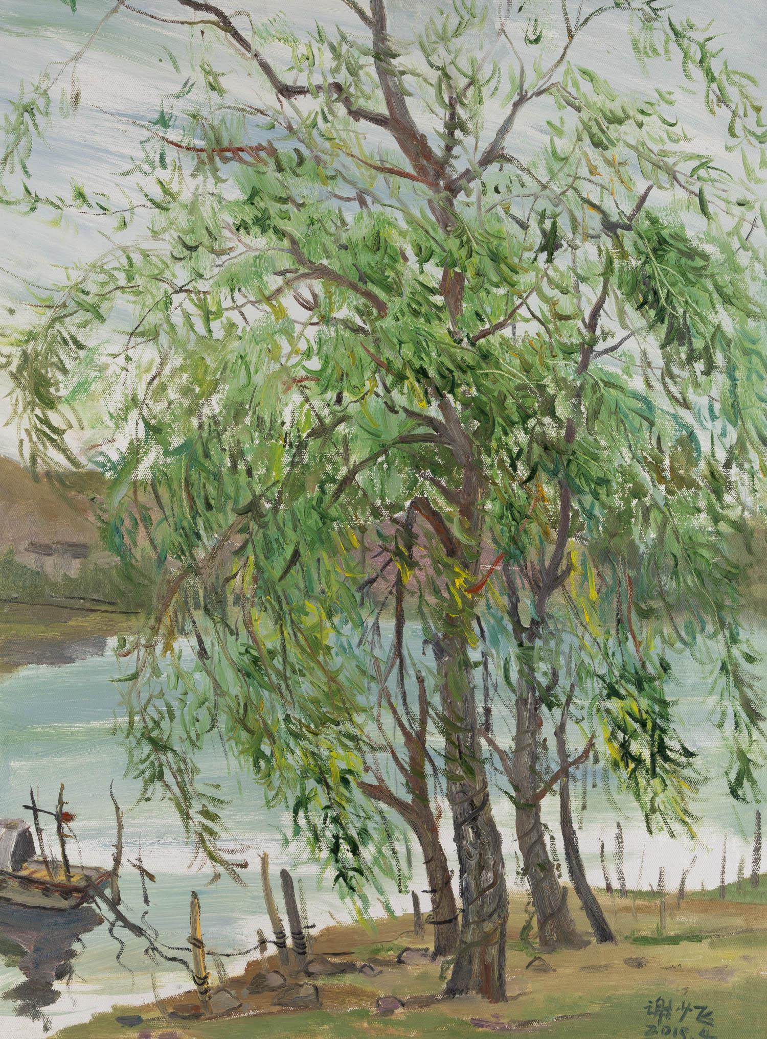 Impressionistisches Original-Ölgemälde „Sommerbreeze“ von Shaofei Xie, Original