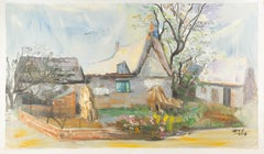 Shaofei Xie Paisaje Óleo Original Sobre Lienzo "Viviendas Weihai"